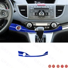 3PCS For Honda CR-V Type B Blue Carbon Fiber Below Climate Control Cover Trim