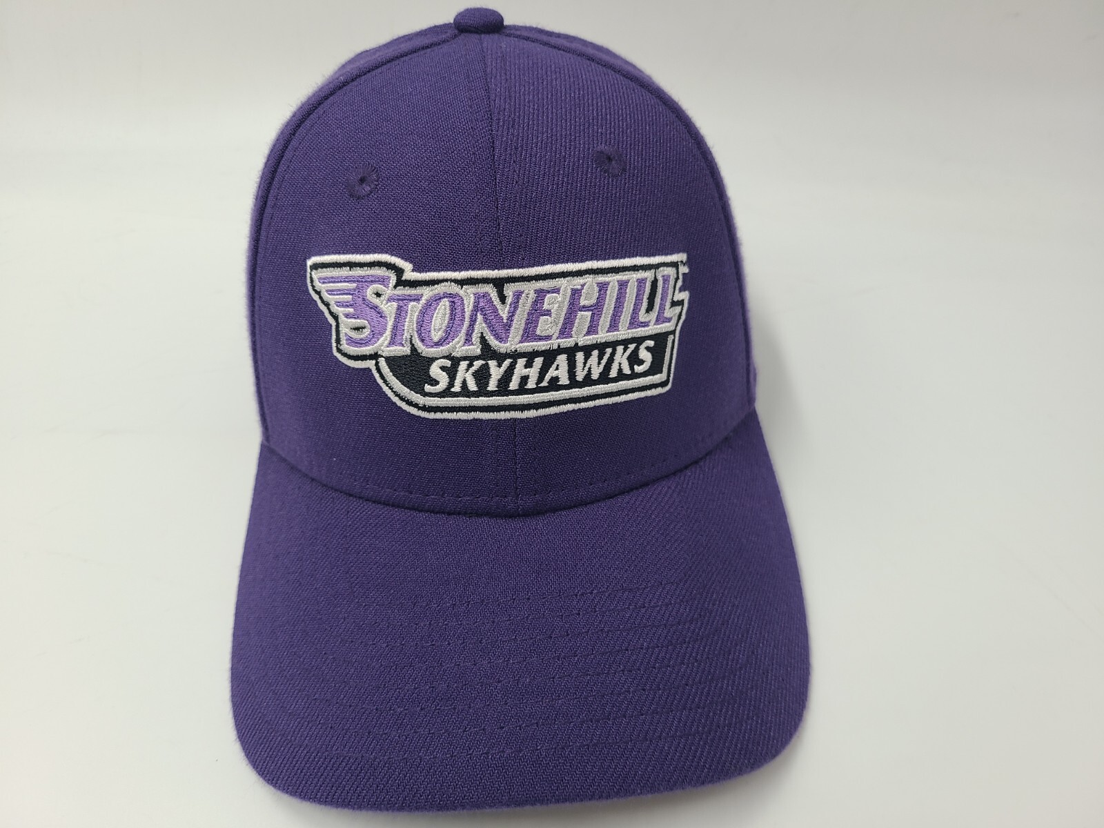 Stonehill College Skyhawks NCAA Purple Flex Fitted Cap by New Era 39Thirty S-M