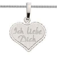 1 Frauen Partner Herz AnhäNger Ich Liebe Dich Kette Mit Namen Gravur Silber 925