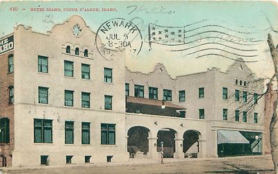 Coeur D'Alene Idaho Hotel Idaho Postkarte c1910s