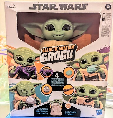 Star Wars The Mandalorian Galactic Snackin' Grogu Animatronic Action Figure