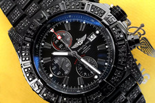 Breitling Super Avenger Chronograph A13370 PVD/DLC Coated with Black Diamonds 2