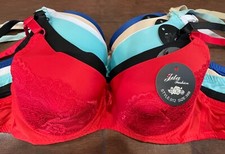 New 6 pcs lot wire front C lace multicolor light padded full cover demi bras