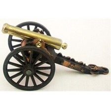DIE CAST CIVIL WAR CANNON WITH BRASS PLATED BARREL NEW IN BOX