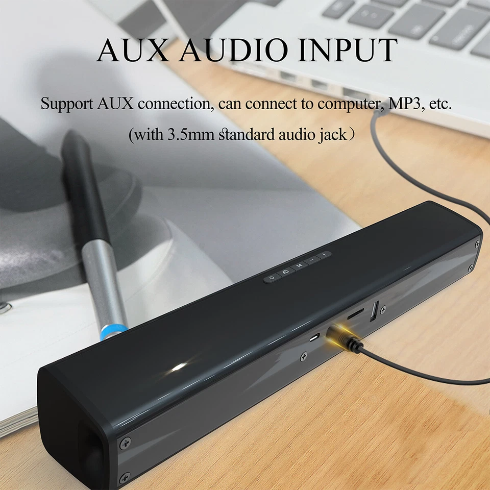 Bluetooth 5.0 Sound Bar Wireless Speaker Wired Soundbar for Audio Home Theater - Image 4 of 4