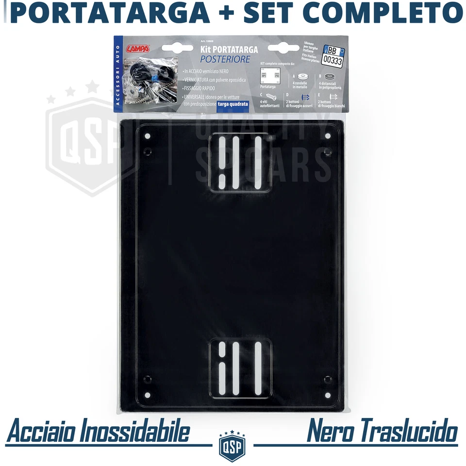 Portatarga POSTERIORE per Renault 4 Quadrato Kit COMPLETO in ACCIAIO - Immagine 3 di 4