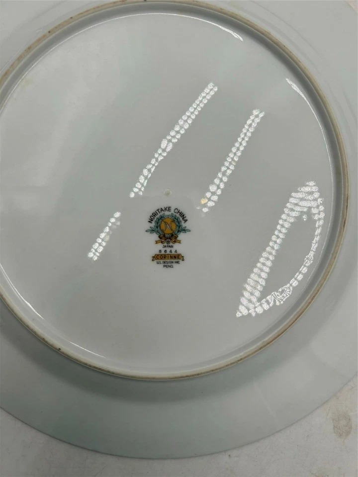 4) PLATOS DE CENA CORINNE NORITAKE AZUL FLORAL Foto 3 de 3