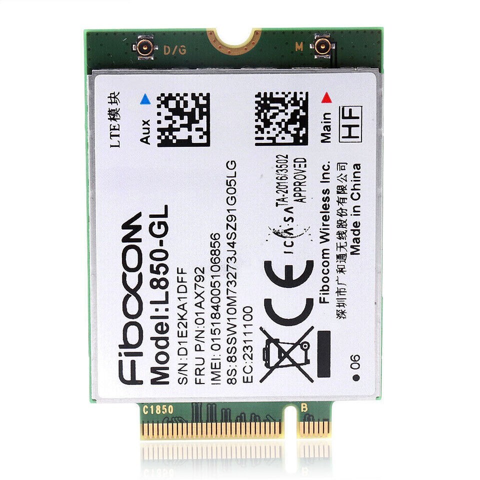 Lenovo ThinkPad Fibocom L850-GL CAT9 M.2 WWAN Network Card for 