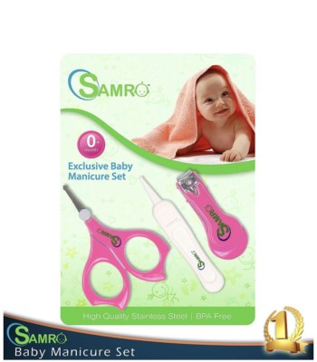 #1 SAMRO Baby Nail Clippers Set (Scissors, Nasal Tweezer and Nails Clipper) Safe