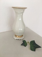 Rosenthal Vase  Pompadour Relief elfenbein mit feinem Golddekor Linien Rand