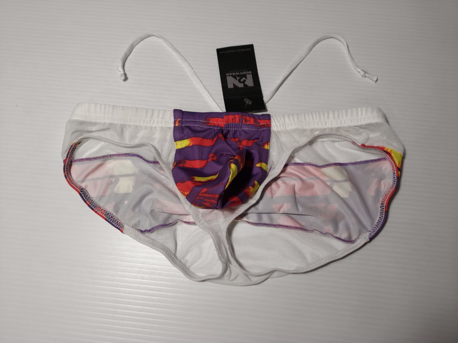 N2N BODYWEAR NITRO X SWIM BRIEFS. MIAMI TROPIC. MED. NWT. RARE 🌈 GAY SWIMWEAR