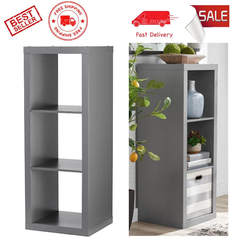 Small Bookcase Bookshelf Vertical For Wall Book Storage 3 Tier