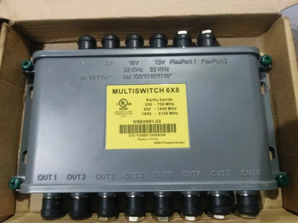 (NUEVO) DIRECTV Banda Ancha 6X8 Multiswitch KA/KU MS6X8R1-03 DTV Satélite Nuevo en Caja SAT