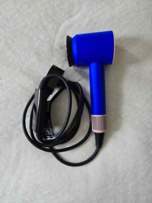 Genuine Dyson Supersonic Hair Dryer Electric Blue HD07 Plus Attachments, (USED)