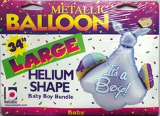 Betallic Large Helium Foil Balloon 34" Blue New Baby Boy Bundle of Joy