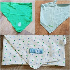 3 Stück TCM TEAM Baby Kinder Kleinkind Lätzchen Spucktuck, hellblau grün weiß 
