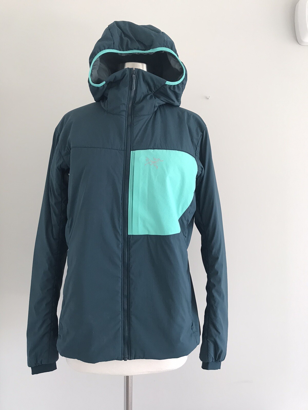 GIACCA TASCHINO ARC'TERYX NYLON ELASTAN ISOLANTE PETTO CERNIERA TAGLIA L G