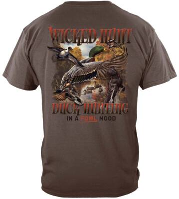 Duck Hunting In A Fowl Mood Hunting 100% Cotton Dark Brown T-Shirt