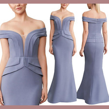 NEW 736 Alexander by DAYMOR  12  Off Shoulder V Neck Line Gown Delphi G1956