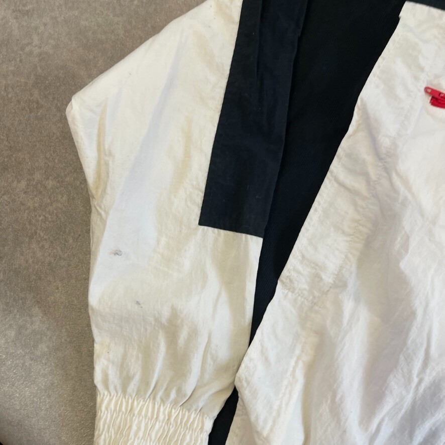 SACAI X NIKE Nike Jordan Track Jacket Cappotto Giacca a Vento Bambini Grande Anni 90 Volo Full Zip Bianco