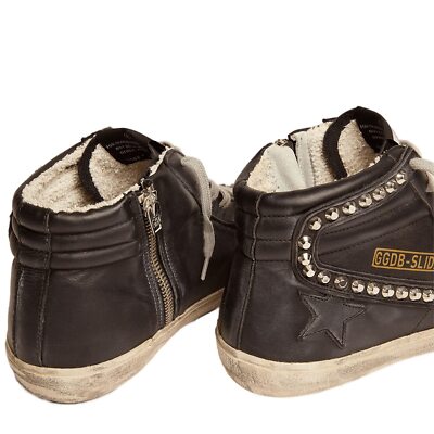 Golden Goose Slide Classic Leather Upper Studs Womens