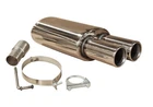 STAINLESS STEEL TWIN TIP PERFORMANCE SPORTS EXHAUST MUFFLER BACK BOX LMO012