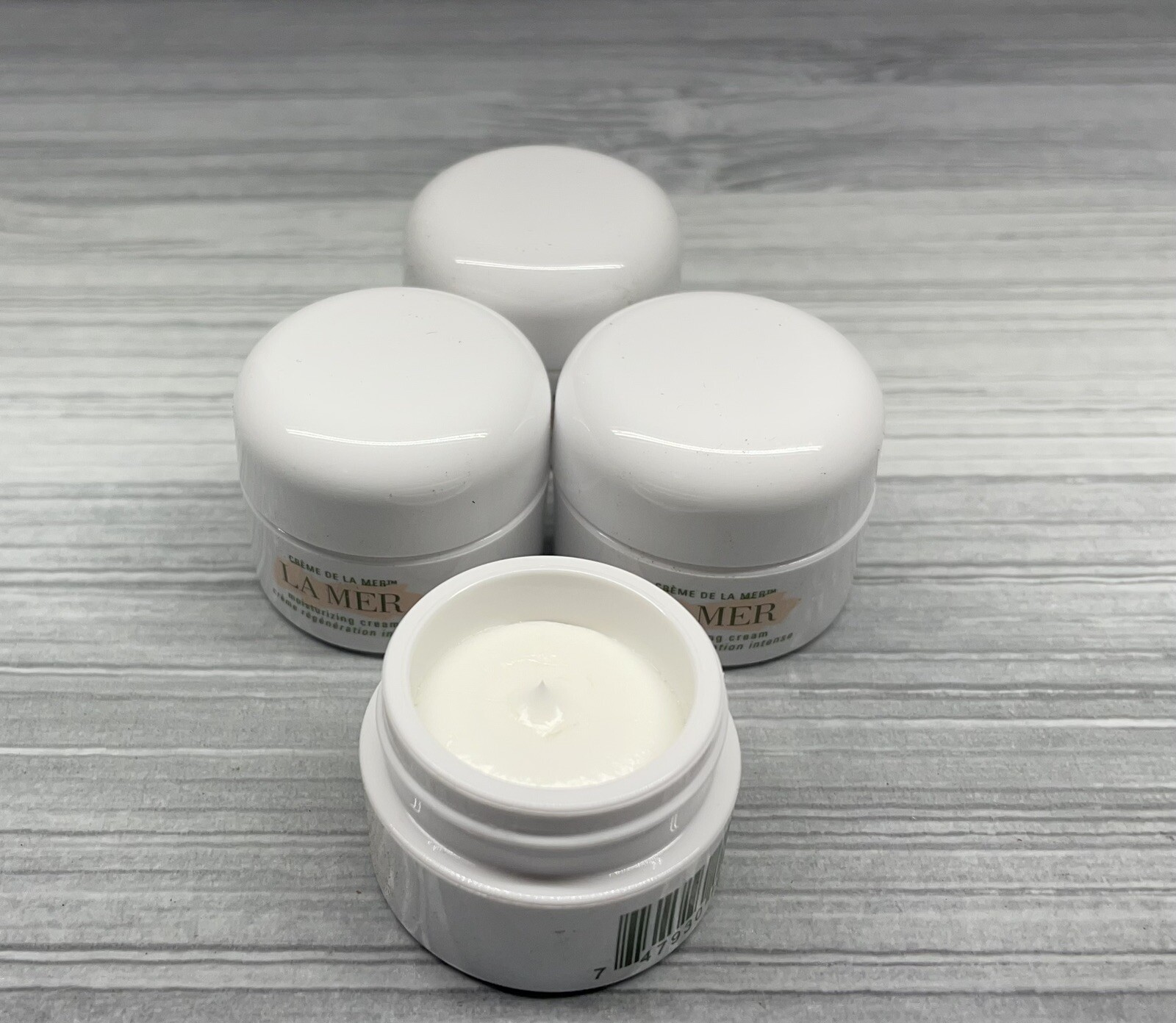 4 X LA MER Moisturizing Cream Travel Size .12 fl oz, 3.5 ml/e