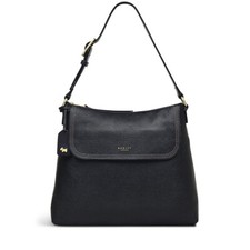 RADLEY Black Shoulder Bag Zip Top Medium Leather Colwyn Road Handbag RRP £239