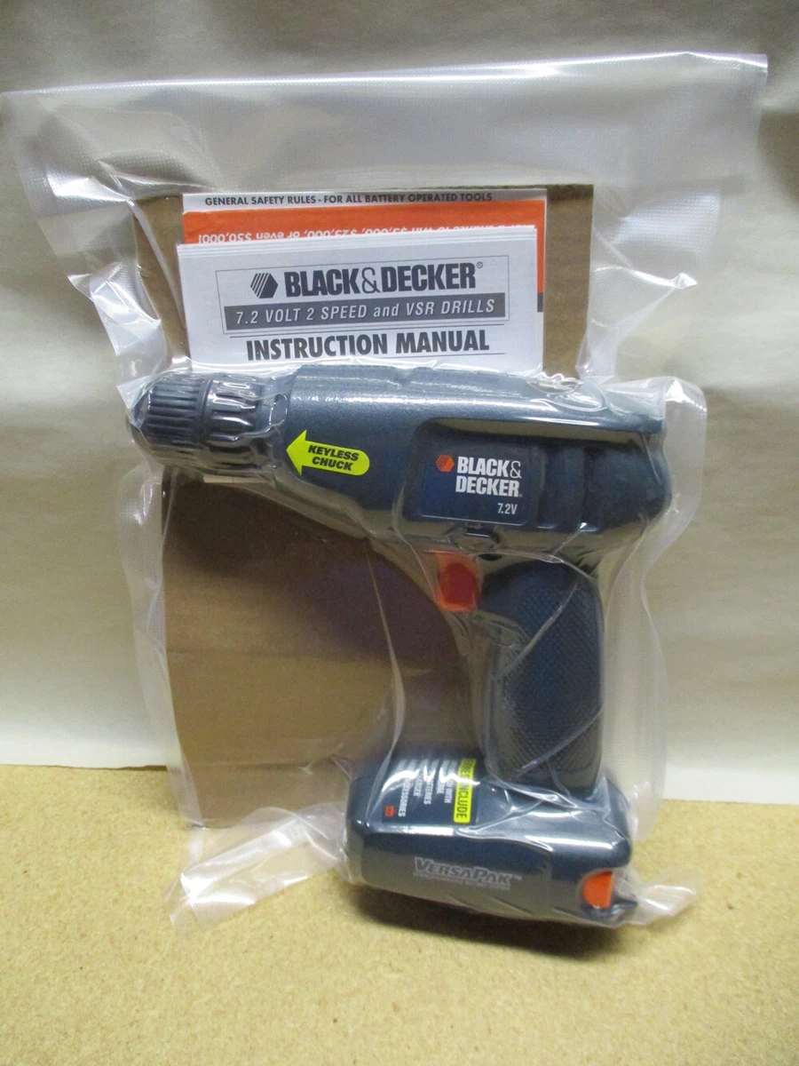 Black Decker VP870 VersaPak keyless chuck 7.2V 2 speed cordless