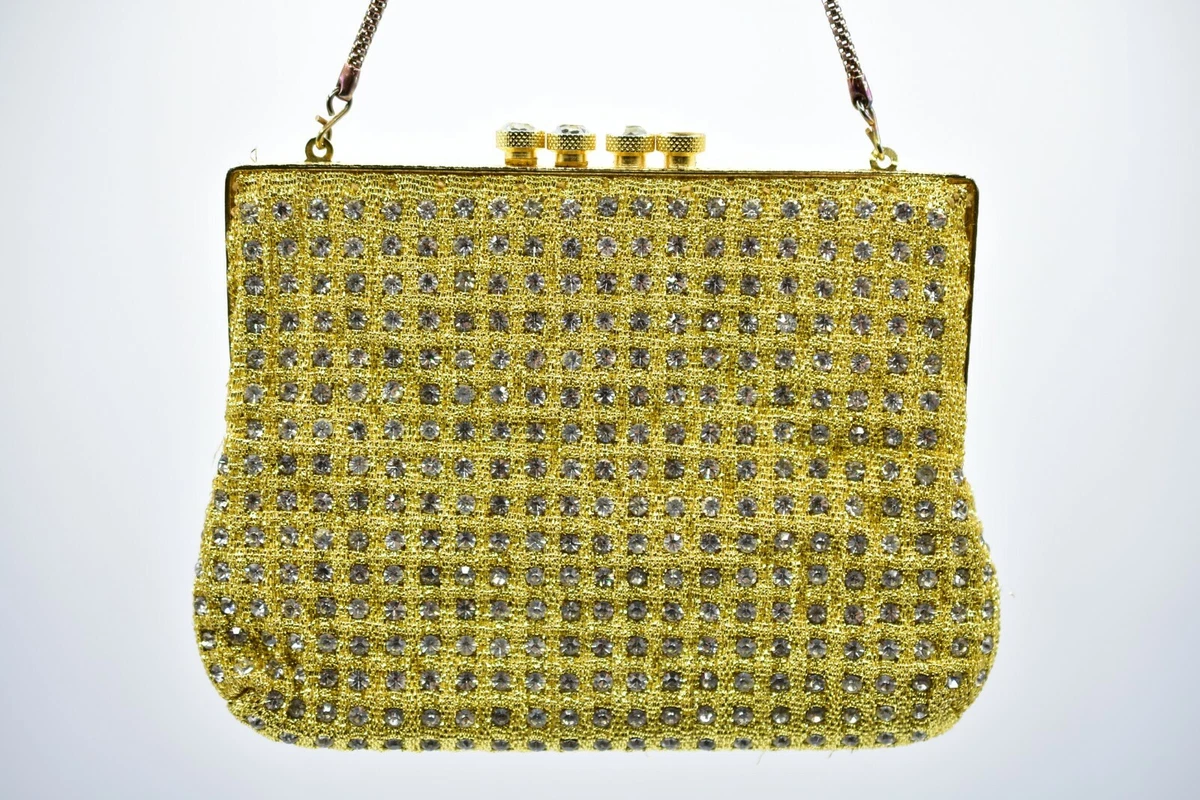 Vintage Iridescent Rhinestone Frame Pouch Bag – Recess