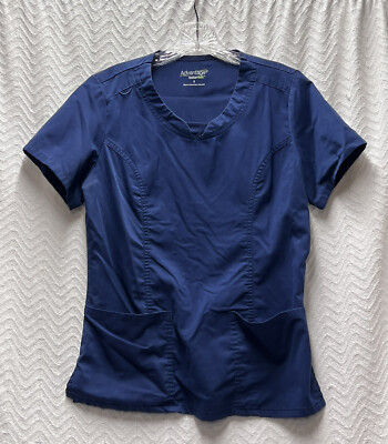 Advantage by Butter-Soft by UA Scrubs Navy Blue Size Small Scrub Top Style AB226