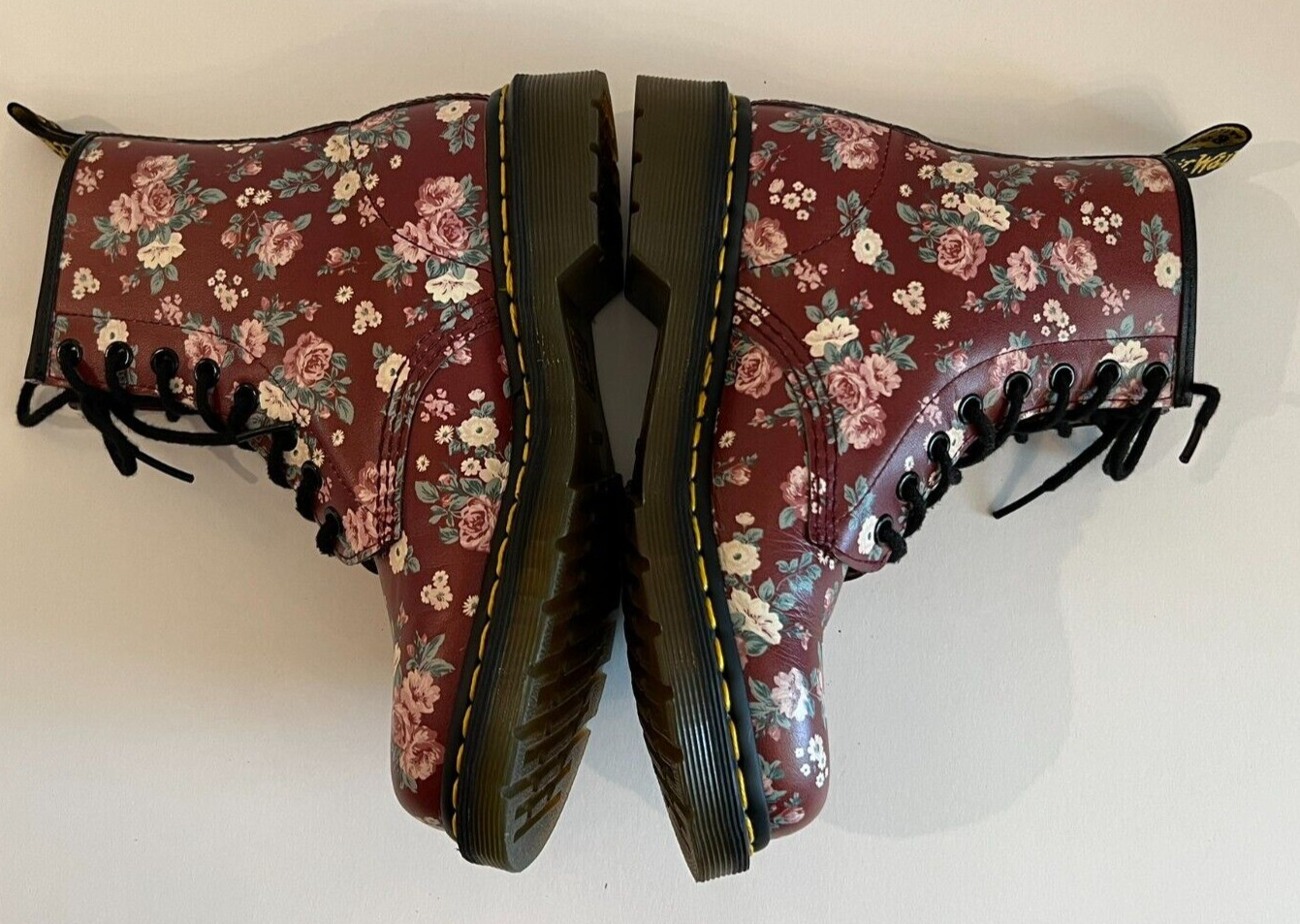 DOC MARTENS BURGUNDY PINK ROSE AirWair Bouncing Soles Boots Women 5 US / 36 EU thumbnail 6