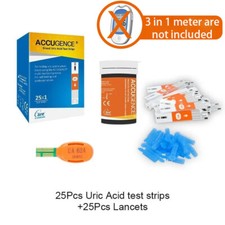 ACCUGENCE Uric Acid/ Blood Ketone Test Strips Rapid Test-No Meter er