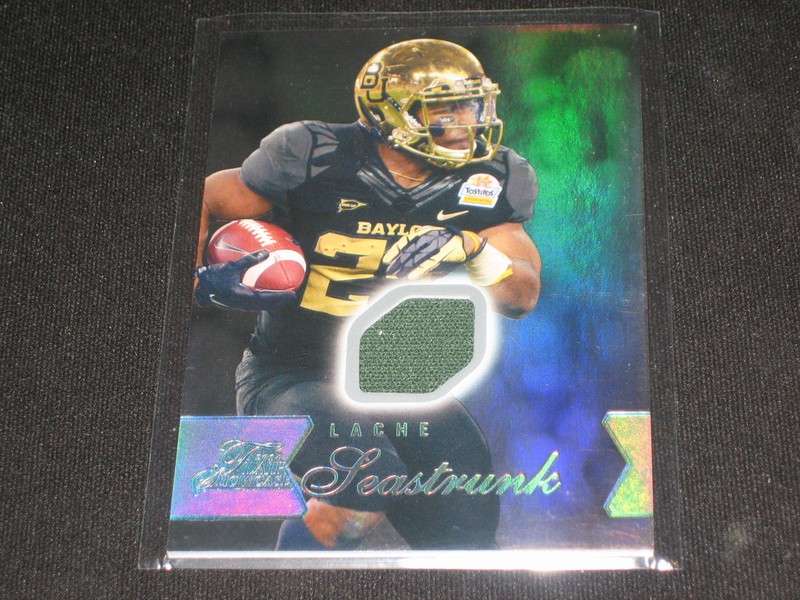 LACHE SEASTRUNK ROOKIE 2014 FLEER LEGEND AUTHENTIC EVENT GAME USED JERSEY CARD