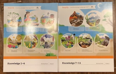 New Amplify Knowledge Activity Book Set  Domains 1-6 & 7-11  Grade 1