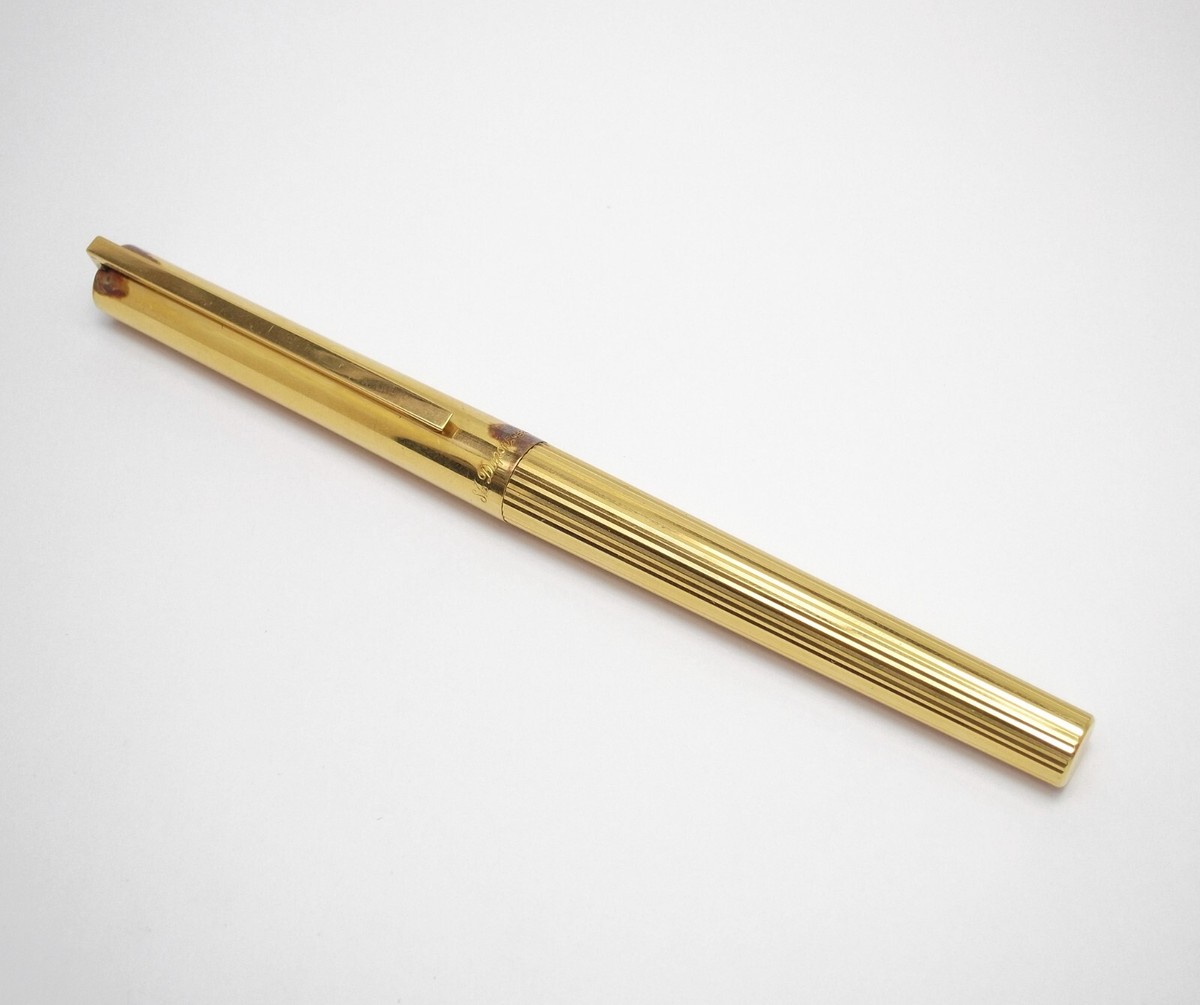 S.T. Dupont De Paris 925 Silver Gold Plated Fountain Pen | eBay