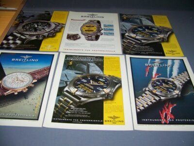6) PC BREITLING WATCHES 1-PAGE COLOR SALES