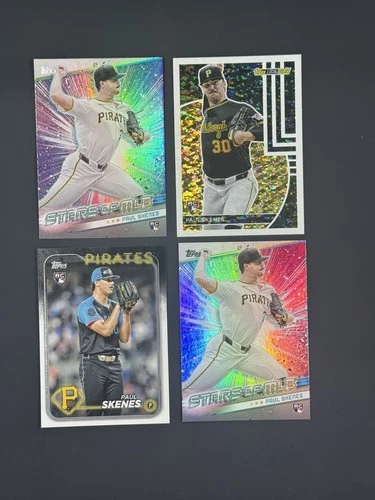 2024 Topps Paul Skenes rookie 4 card lot!