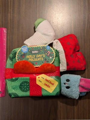 Bark Holly Day's Presents XL Dog Toy - 4 multi-part toy!