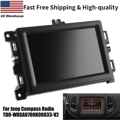 7'' LCD Touch Screen w/ Frame For 2017-2020 Jeep Compass Radio Navigation Replace
