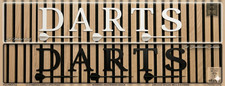 DARTS Schriftzug Wanddeko 3D Logo Wandtattoo Dartscheibe Zubehör Deko Dartboard