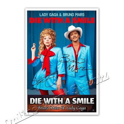 Lady Gaga & Bruno Mars (Stefani Joanne Angelina Germanotta)  -  Autogrammfoto