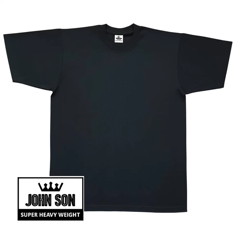 Camisetas altas lisas cuello redondo [JOHN SON] peso súper pesado [L ~ 7XL] talla grande individual Foto 4 de 4