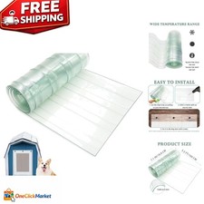 7.1 in x 5.2 ft Transparent Dog Door Replacement Flap for Easy DIY Installation