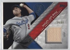 2018 Topps Major League Material Series 1 Black 34/99 Hyun-Jin Ryu #MLM-HJR ow3