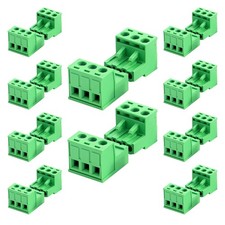 10 PCS 3 Pin 5.08mm Pitch Pluggable Screw Terminal Block Phoenix Connector