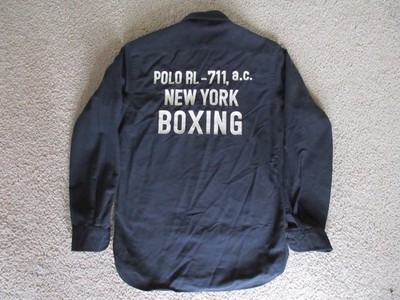 Polo Ralph Lauren Shirt Mens Small Black New York NYC Boxing Club