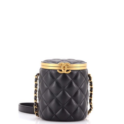 Chanel Crown Box Vanity Bag Quilted Lambskin Mini | eBay