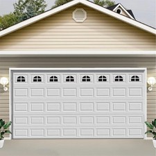 2 Car Garage Door Kit32pc Magnetic Decorative Hardware Panels Faux Fake Windows