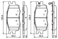 Bosch BremsbeläGe Vorne Rechts Links FüR Hyundai I20 KIA RIO II Accent III
